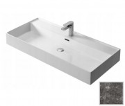 Раковина для ванной Hidra Faster Kiub 101х46 см санфаянс темно-серый мрамор KI100 99 ceppo di gre dark