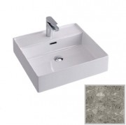 Раковина для ванной Hidra Faster Kiub 51х46 см санфаянс серый мрамор KI50 100 ceppo di gre