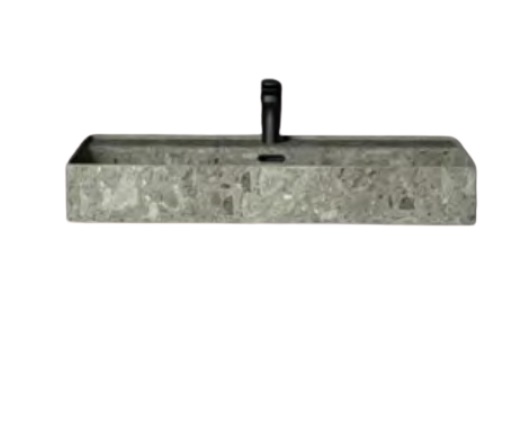 Раковина для ванной Hidra Faster Kiub 61х46 см санфаянс серый мрамор KI60 100 ceppo di gre