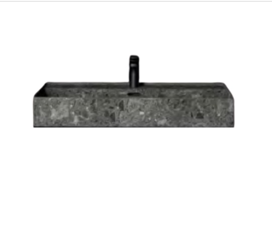 Раковина для ванной Hidra Faster Kiub 61х46 см санфаянс темно-серый мрамор KI60 99 ceppo di gre dark