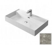 Раковина для ванной Hidra Faster Kiub 81х46 см санфаянс серый мрамор KI80 100 ceppo di gre