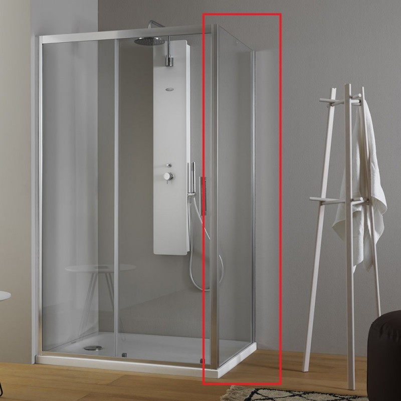 Стенка душевая Kolpa-San Pulsar TS 90/K 90х200 см профиль серебро/прозрачное стекло 513040