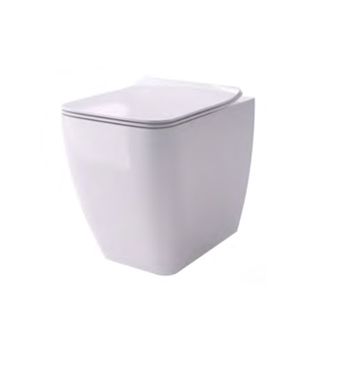 Унітаз підлоговий Hidra Faster Kiub Rimless 36,5х54 см санфаянс білий глянцевий KIR20 001 bianco lucido