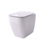 Унітаз підлоговий Hidra Faster Kiub Rimless 36,5х54 см санфаянс білий глянцевий KIR20 001 bianco lucido