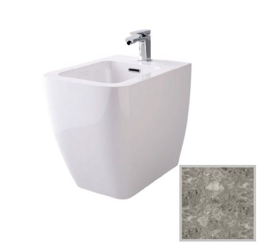 Біде підлогове Hidra Faster Kiub 36,5х54 см санфаянс сірий мармур KI14 100 ceppo di gre