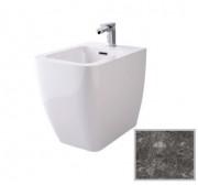 Біде підлогове Hidra Faster Kiub 36,5х54 см санфаянс темно-сірий мармур KI14 99 ceppo di gre dark