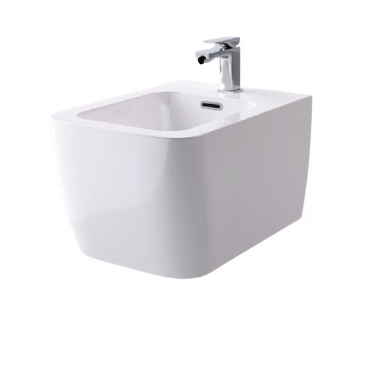 Біде підвісне Hidra Faster Kiub 36,5х54 см санфаянс білий глянцевий KIW14 001 bianco lucido