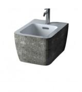 Біде підвісне Hidra Faster Kiub 36,5х54 см санфаянс сірий мармур KIW14 100 ceppo di gre