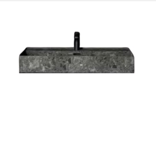 Раковина для ванной Hidra Faster Kiub 61х46 см санфаянс темно-серый мрамор KI60 99 ceppo di gre dark