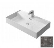 Раковина для ванной Hidra Faster Kiub 81х46 см санфаянс темно-серый мрамор KI80 99 ceppo di gre dark