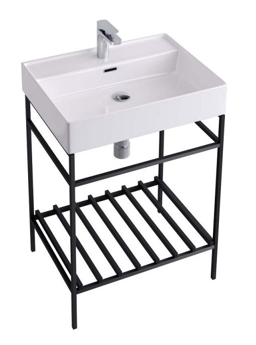 Консоль для раковини Hidra Faster Kiub 61х46 см метал чорний KSG60