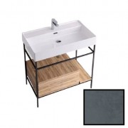 Консоль для раковины Hidra Faster Kiub 81х46 см темный бетон KSCP80 112 cemento scuro