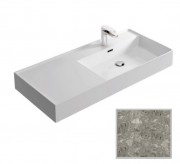 Раковина для ванной Hidra Faster Kiub 101х46 см санфаянс серый мрамор KI100SX 100 ceppo di gre