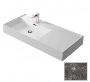 Раковина для ванной Hidra Faster Kiub 101х46 см санфаянс темно-серый мрамор KI100DX 99 ceppo di gre dark