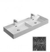 Раковина для ванної Hidra Faster Kiub 121х46 см санфаянс чорний матовий мармур KI120DV 102 black matt marble