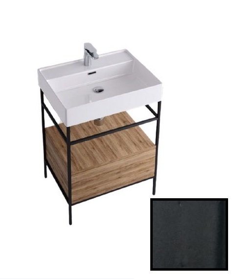 Консоль для раковины Hidra Faster Kiub 61х46 см черный матовый KSC60 113 legno laccato nero matt