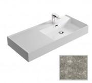 Раковина для ванной Hidra Faster Kiub 101х46 см санфаянс серый мрамор KI100SX 100 ceppo di gre