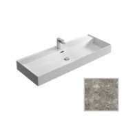 Раковина для ванної Hidra Faster Kiub 121х46 см санфаянс сірий мармур KI120 100 ceppo di gre