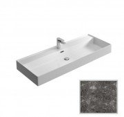 Раковина для ванної Hidra Faster Kiub 121х46 см санфаянс темно-сірий мармур KI120 99 ceppo di gre dark