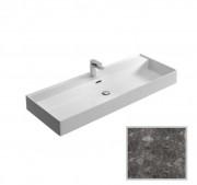 Раковина для ванной Hidra Faster Kiub 121х46 см санфаянс темно-серый мрамор KI120 99 ceppo di gre dark