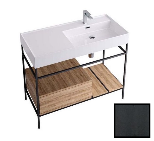 Консоль для раковини Hidra Faster Kiub 101х46 см чорний матовий KSCP100 113 legno laccato nero matt