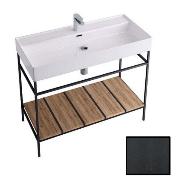 Консоль для раковины Hidra Faster Kiub 101х46 см черный матовый KSP100 113 legno laccato nero matt