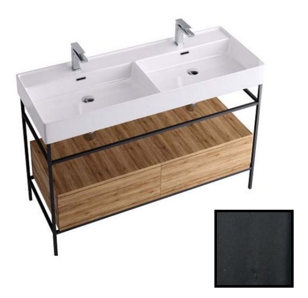 Консоль для раковини Hidra Faster Kiub 121х46 см чорний матовий KS2C120 113 legno laccato nero matt