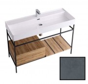 Консоль для раковины Hidra Faster Kiub 121х46 см темный бетон KSCP120 112 cemento scuro