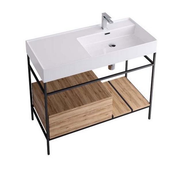 Консоль для раковини Hidra Faster Kiub 101х46 см дуб рустикаль KSCP100 110 rovere rustico