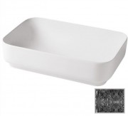 Раковина для ванной Hidra Gio Evolution 60,5х40 см черный матовый мрамор G40E 102 black matt marble