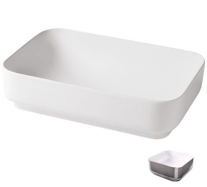 Раковина для ванной Hidra Gio Evolution 60,5х40 см белый/серебро G40E 014 bianco/platino