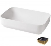 Раковина для ванной Hidra Gio Evolution 60,5х40 см черный/золото G40E 020 nero/oro