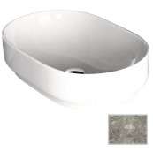 Раковина для ванной Hidra Gio Evolution 60х40 см серый мрамор G60E 100 ceppo di gre