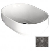 Раковина для ванної Hidra Gio Evolution 60х40 см темно-сірий мармур G60E 99 ceppo di gre dark