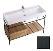 Консоль для раковини Hidra Faster Kiub 121х46 см чорний матовий KSCP120 113 legno laccato nero matt
