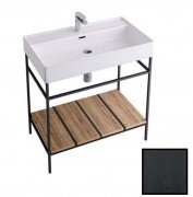 Консоль для раковини Hidra Faster Kiub 81х46 см чорний матовий KSP80 113 legno laccato nero matt