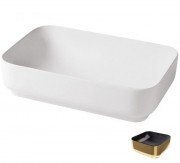 Раковина для ванной Hidra Gio Evolution 60,5х40 см черный/золото G40E 020 nero/oro