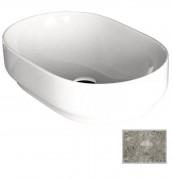 Раковина для ванної Hidra Gio Evolution 60х40 см сірий мармур G60E 100 ceppo di gre