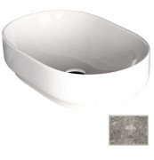 Раковина для ванної Hidra Gio Evolution 60х40 см сірий мармур G60E 100 ceppo di gre