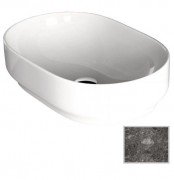 Раковина для ванної Hidra Gio Evolution 60х40 см темно-сірий мармур G60E 99 ceppo di gre dark