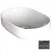 Раковина для ванної Hidra Gio Evolution 60х40 см чорний матовий мармур G60E 102 black matt marble