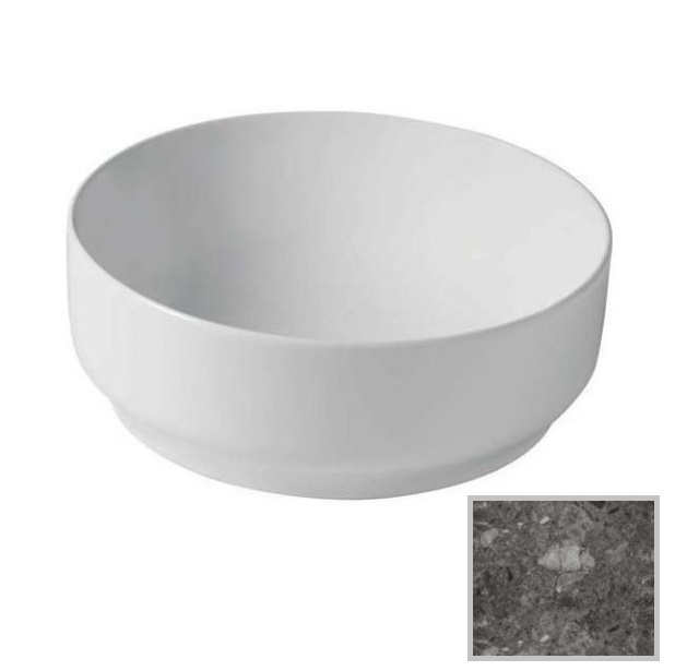 Раковина для ванной Hidra Gio Evolution Ø42 см темно-серый мрамор G42E 99 ceppo di gre dark