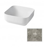 Раковина для ванної Hidra Gio Evolution 42х42 см сірий мармур G43E 100 ceppo di gre