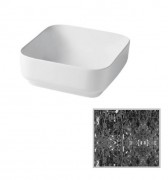 Раковина для ванної Hidra Gio Evolution 42х42 см чорний матовий мармур G43E 102 black matt marble