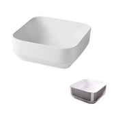 Раковина для ванной Hidra Gio Evolution 42х42 см белый/серебро G43E 014 bianco/platino