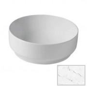 Раковина для ванної Hidra Gio Evolution Ø42 см білий матовий мармур G42E 101 white matt marble