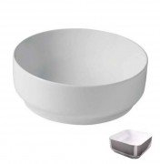 Раковина для ванної Hidra Gio Evolution Ø42 см білий/срібло G42E 014 bianco/platino