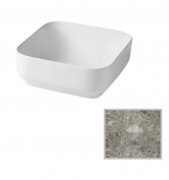 Раковина для ванної Hidra Gio Evolution 42х42 см сірий мармур G43E 100 ceppo di gre