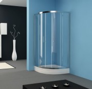 Душова кабіна чверть кола Kolpa San SQ Line TKP 80/K профіль срібний/прозоре скло 511080