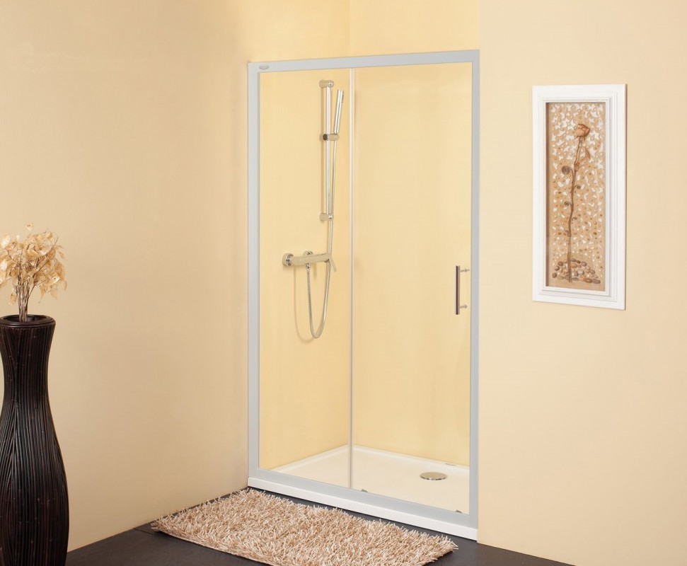 Душові двері Kolpa-San SQ Line TV2D/S 100/CH 100х190 см профіль срібний/скло шиншила 511560